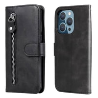 Gangxun - Funda Con Cremallera Para Iphone 11 Pro Max, Carcasa Cartera De Cuero Pu Con Soporte Y Tarjetero