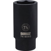 Enchufe Dedewalt De Impacto Profundo De 1-1/8 Pulgadas Disco Sae De 6 Puntos X 1/2 Pulgadas