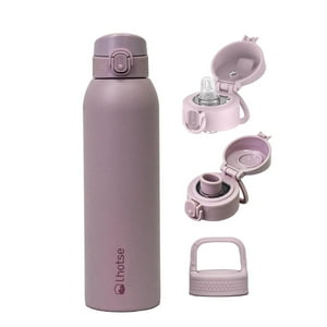 Botella Térmica Agua Acero Inox 3 Tapas Hydrocore 1Lt Lhotse Rosa