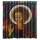 thumbnail image 1 of Cortina de ducha con estatua de Buda, juego de cortina de baño con ganchos, tamaño 66 x 72 pulgadas, 1 of 3