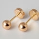 thumbnail image 2 of Aros Abridores Bolita 5mm N5 Oro 14k Bebé  Hipoalergénico Dorado, 2 of 4
