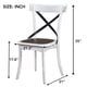 thumbnail image 2 of WOODHOMER 5-Piece Round Dining Set, 1 Table with 4 X-Back Chairs, Two-Tone Antique White & Walnut Finish, Space-Saving Kitchen & Dining Furniture, 2 of 3