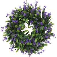 Bothyi - Guirnalda Artificial De La Puerta De La Planta Verde Para La Decoración Del Hogar Verde Oscuro Púrpura