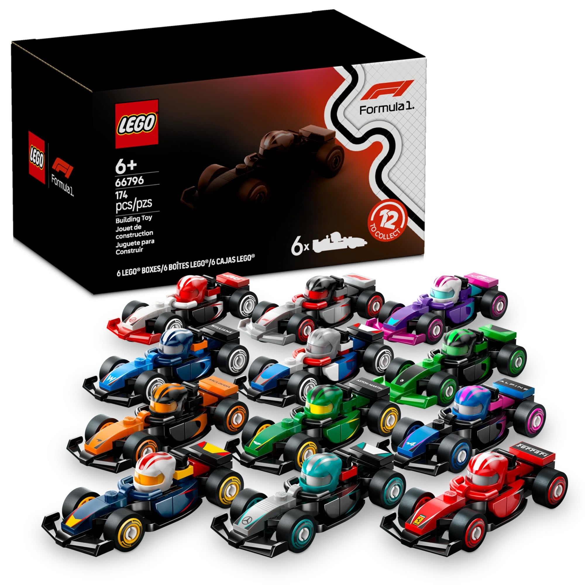 Set De Construcción Lego F1 Collectible Race Cars 6 Pack 66796