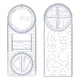 thumbnail image 2 of Plantilla De Dibujo De Matemáticas De Regla Geométrica De 2 Uds Para Carpintería, 2 of 5