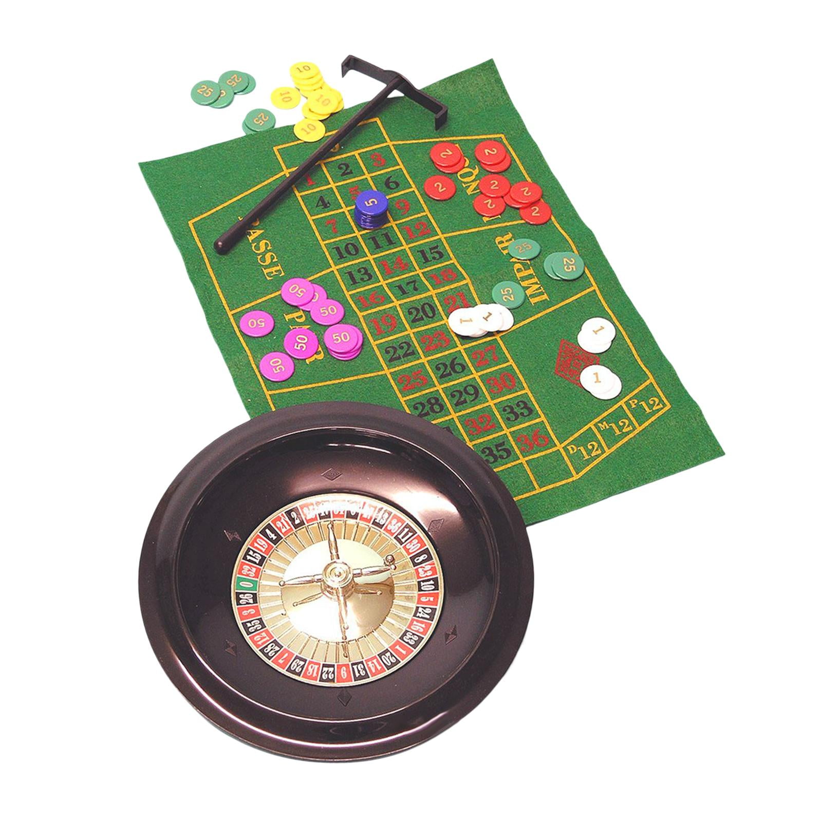 Bothyi - Rueda De Ruleta De 10 Pulgadas, 100 Fichas Y Tapete De Mesa Incluidos Para Juegos Nocturnos De Bar