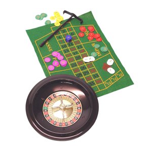 Bothyi - Rueda De Ruleta De 10 Pulgadas, 100 Fichas Y Tapete De Mesa Incluidos Para Juegos Nocturnos De Bar