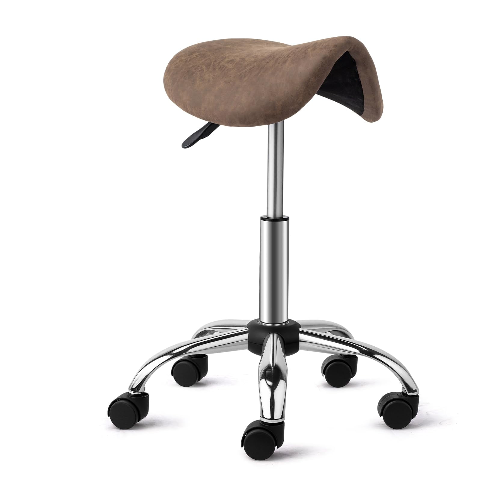 Taburete Ergonómico Ajustable Hidráulico Con Ruedas Omysalon En Forma De Silla De Montar