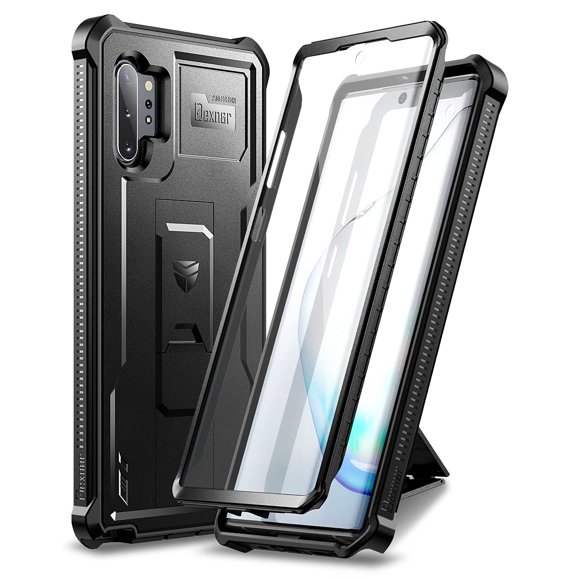 Funda Dexnor para Samsung Galaxy Note 10+ Plus con soporte, color negro