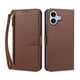 thumbnail image 1 of Funda Tipo Billetera para iphone17 con Soporte y Bolsillo con Cierre Marrón, 1 of 1