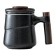 thumbnail image 5 of Taza De Té De Cerámica Con Tapa De Filtro Mango De Madera Para Té Negro, 5 of 5