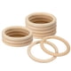 thumbnail image 1 of Uxcell 10 Paquete de Anillos de Madera Natural de 3.94", 10mm de Grosor Círculos de Madera Suaves Sin Terminar, 1 of 7