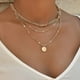 thumbnail image 1 of Women's Chain Disc Layered Necklace: The Perfect Gift for Any Occasion!, 1 of 5