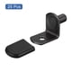 thumbnail image 3 of Uxcell 25 piezas de soportes de estante en forma de L con pasadores de soporte con funda de goma negra 0.24", 3 of 5