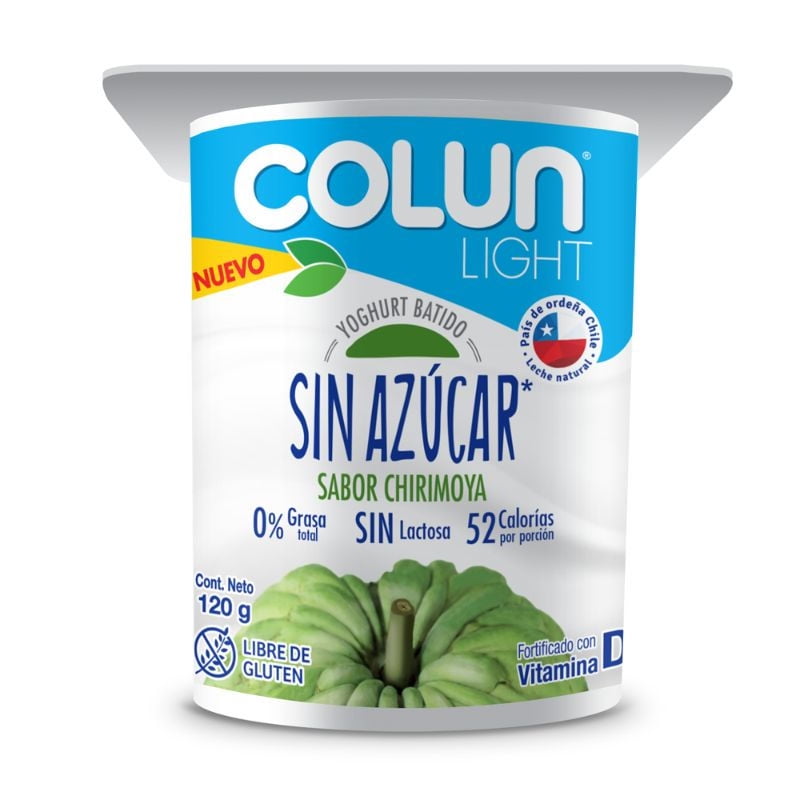 Yoghurt Sin Azúcar Sabor Chirimoya 120 g Colun