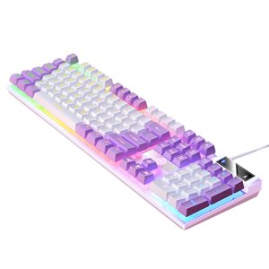 Bothyi - Teclado Usb Para Juegos Con Cómodos Efectos De Iluminación Led Para Pc De Escritorio