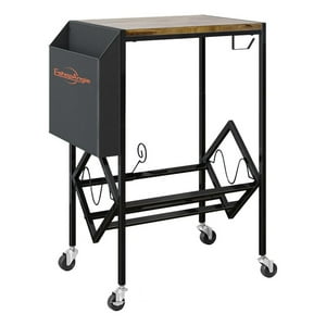 Genérico - Mesa Soporte Tocadiscos Almacenamiento Vinilos Negro