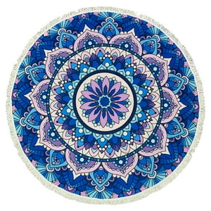 Zahr - Toalla Playa Redonda Estampada Mandala 1