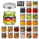 thumbnail image 1 of Tarros Mason Accguan 24 piezas 240 ml con tapas plateadas, 1 of 9