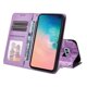 thumbnail image 3 of Funda tipo cartera FOXDOCK para Samsung Galaxy S10E , diseño girasol en relieve, cuero PU, cierre magnético, soporte y tarjetero, 3 of 5