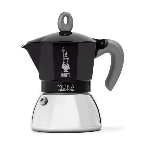 Bialetti - Moka Inducción Negra 4 Tazas 150Ml