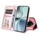 thumbnail image 3 of Funda tipo cartera FOXDOCK para Realme 14 Pro , diseño girasol en relieve, cuero PU, cierre magnético, soporte y tarjetero, 3 of 5