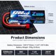 thumbnail image 2 of Batería LiPo Zeee 7.4V 5200mAh 50C 2S T Plug RC (Pack x2), 2 of 3