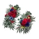 thumbnail image 2 of Juego De 2 Flores Artificiales Para Arco De Boda, Paquete De 2 Para Recepción En La Pared, Rojo Y Azul, 2 of 3
