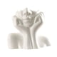 thumbnail image 4 of Jarrón De Cerámica De Media Cara, Estilo Rústico, Para Estantería, Estilo Minimalista, Con Flores Blancas., 4 of 5