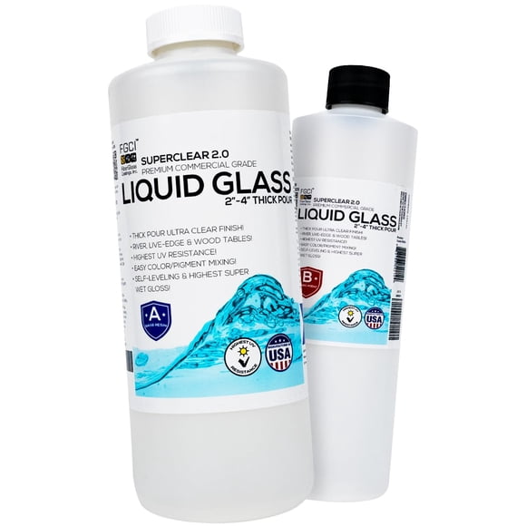 Resina epoxi Superclear Liquid Glass transparente 48 oz apta para alimentos