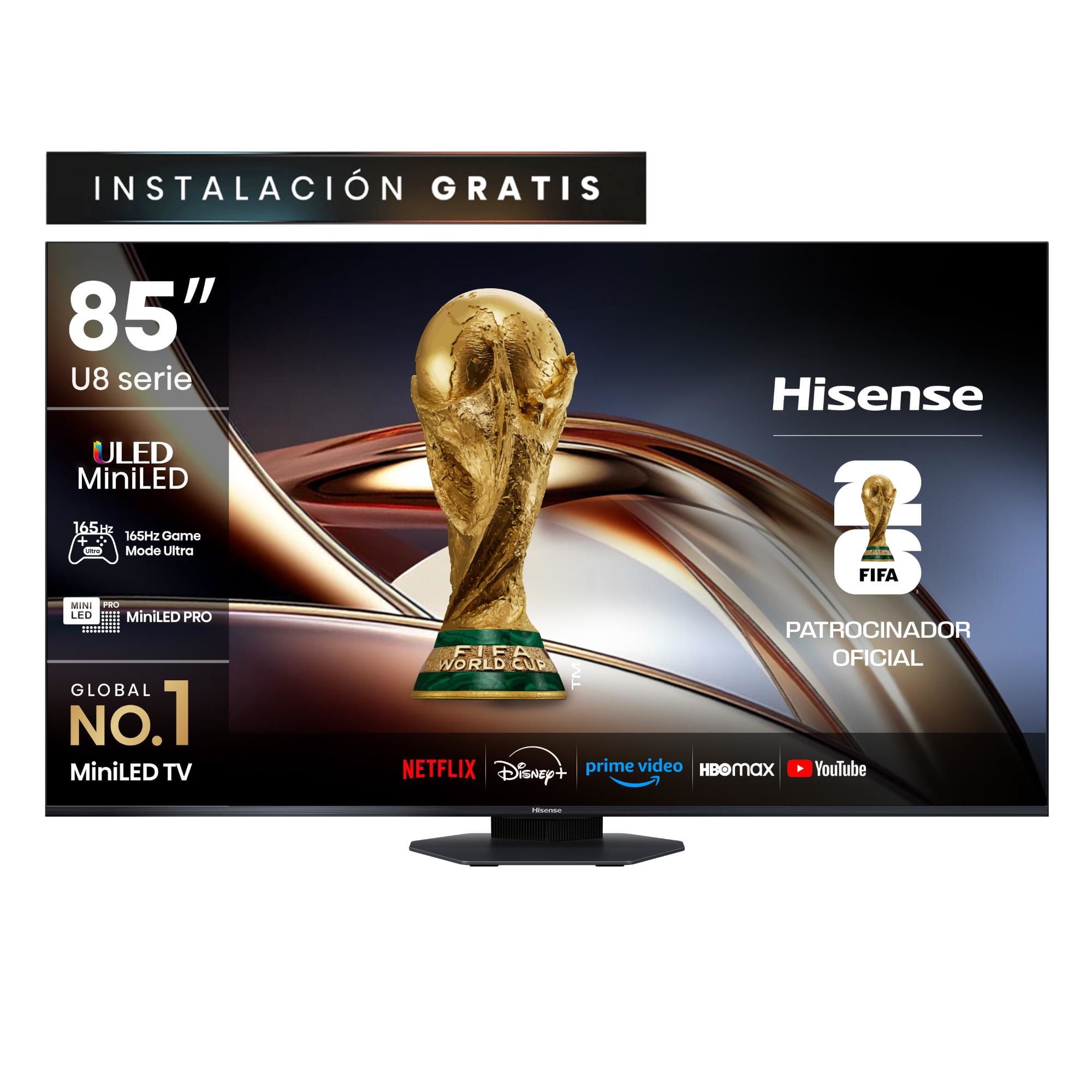 Televisor 85"" Mini Led 4K Uhd 85U8Qg Smart Tv Hisense
