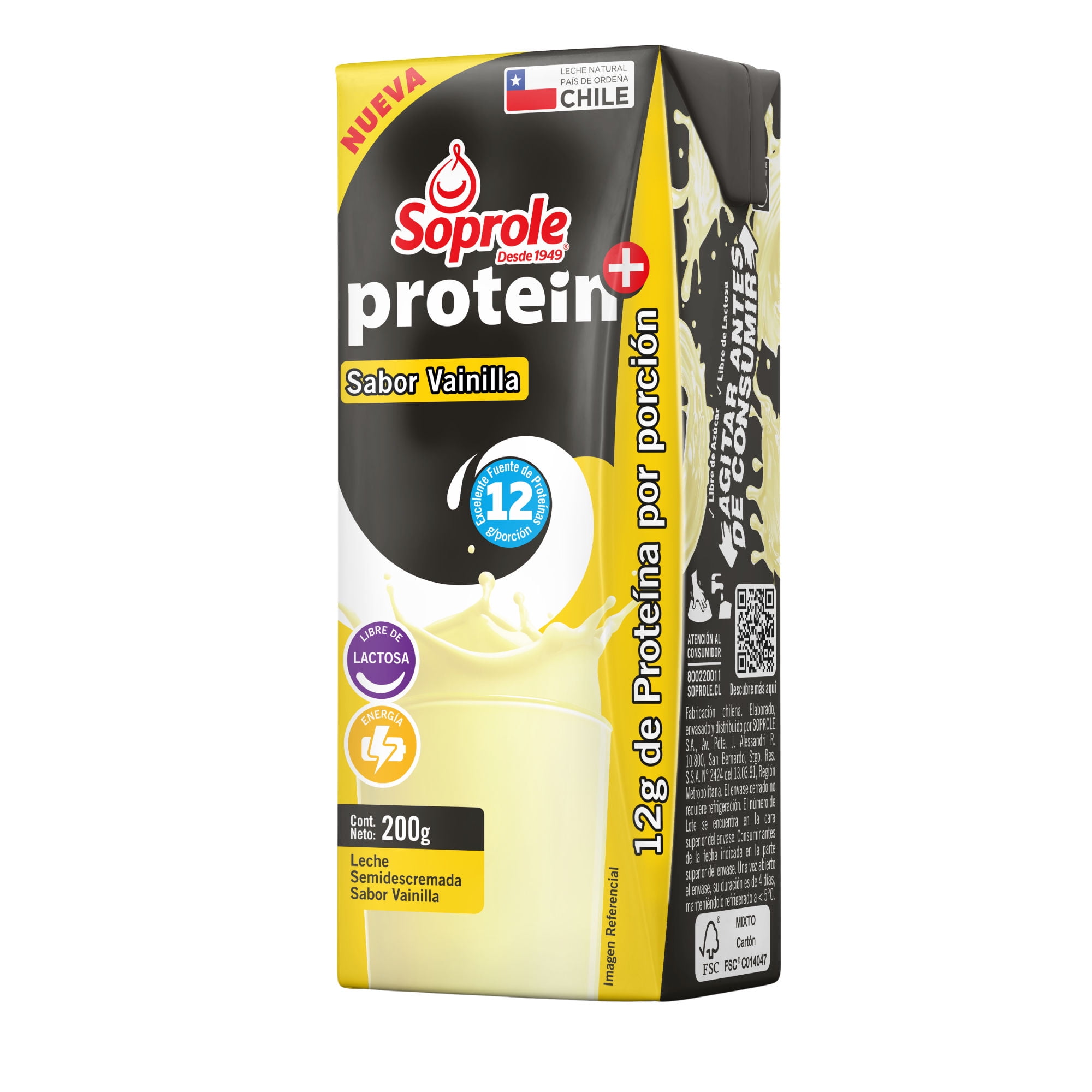 Leche Proteína Sabor Vainilla 200 ml Soprole