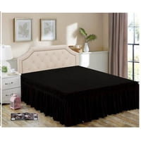 Aladdins Shop - Faldon Para Cama 1,5 Plaza Color Negro