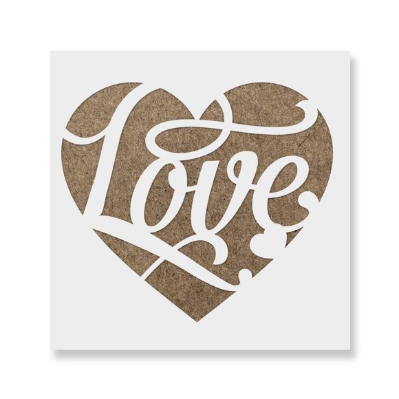 Plantilla de corazón amor reutilizable - Stencil Revolution