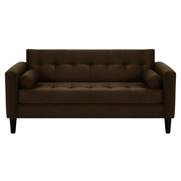Sofa Retro 3c Felpa 00 Chocolate