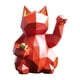 thumbnail image 2 of Lucky Cat Resina Estatuilla Escultura De Animal Realista Estatua Decoración Para El Hogar Rojo, 2 of 5