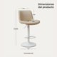 thumbnail image 3 of Silla Piso Bar Taburete Altura Regulable Dorik Venhoouse Blanca, 3 of 8