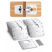 Pack X30 Placa Reparación Bisagra Eoland Puerta Madera Acero Refuerzo Alcayata Pesado Mueble Cierre