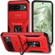 thumbnail image 1 of Funda Armada para Google Pixel 8 con Tapa Deslizante y Soporte Magnético Giratorio Rojo, 1 of 5