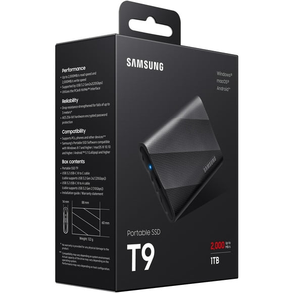 Disco Duro Externo Portable SSD T9 - 1TB