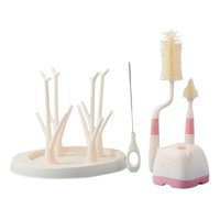 Bothyi - Juego De Cepillos Para Botellas Cepillo De Lavado Cepillo De Fregado De Silicona Portátil Depurador De Botellas Beige