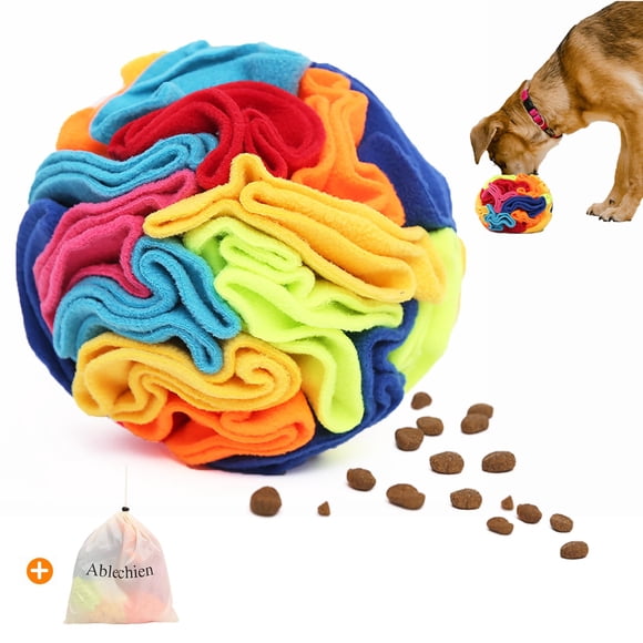 Juguete interactivo Snuffle Ball Ablechien para perros, 15 cm, arcoíris