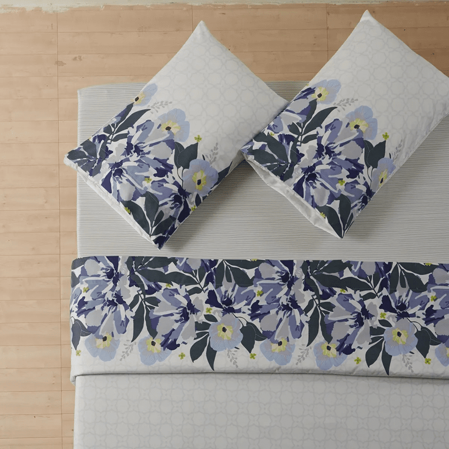 Genérico - Juego Sabanas Casatua Flores Lisas 2 Plazas