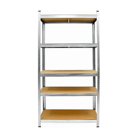Pack 2 Estantes Metálicos Oficina 180x90x40cm Organizador Aspor Plateado 5 Niveles