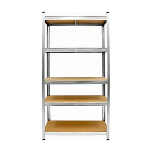 Genérico - Pack 2 Estantes Metálicos Oficina 180X90X40Cm Organizador Aspor Plateado 5 Niveles