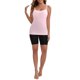 thumbnail image 2 of Camiseta de Tirantes Ajustables de Modal para Mujer con Copas Inalámbricas y Espalda en U Adelgazante para Yoga 3 Paquetes S 1 Gris 1 Negro 1 Rosa, 2 of 6