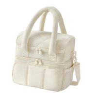 Bothyi - Lonchera Versátil, Portátil Y Enfriadora, Ideal Para Niños, Niñas, Camping Y Viajes, Color Beige