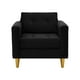 thumbnail image 1 of Sofa Retro 1C Felpa 01 Negro, 1 of 6