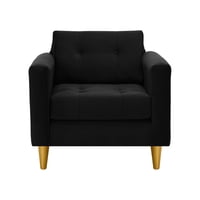 Bodevir - Sofa Retro 1C Felpa 01 Negro