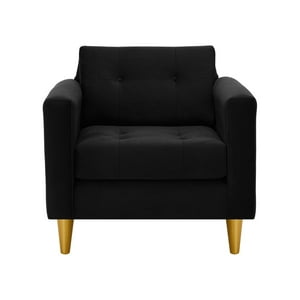 Bodevir - Sofa Retro 1C Felpa 01 Negro